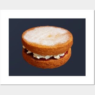 Sweet Food Victoria Sponge Cake Posters and Art